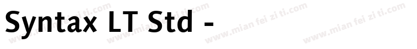 Syntax LT Std 粗体字体转换